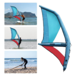 Portable Inflatable Sail, Windsurfing Board and Sail
